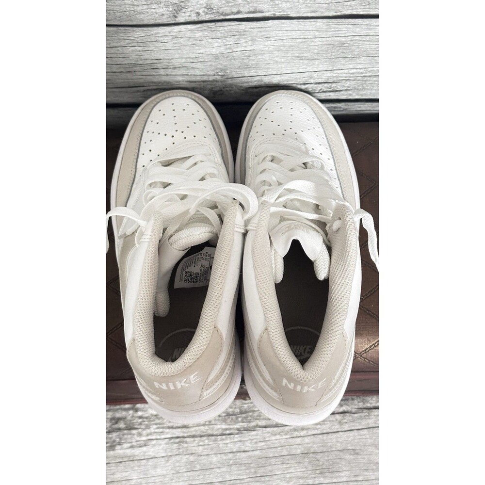 Size 8 - Nike Court Vision Mid White Light Orewood Brown W - Picture 6 of 7